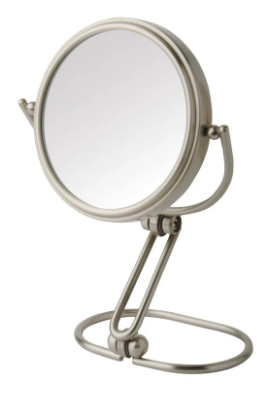 Picture of Jerdon Models Choice Non-Lighted Folding Travel Mirror Nickel