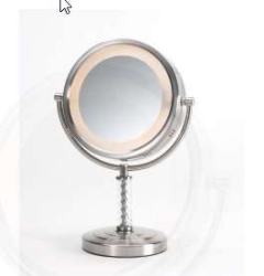 Picture of Jerdon Lighted Table Top Mirror Nickel