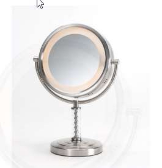 Picture of Jerdon Lighted Table Top Mirror Nickel