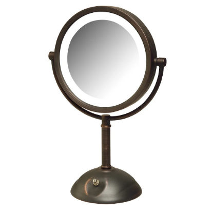 Picture of Jerdon LED Lighted Table Top Mirror Bronze