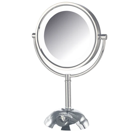 Picture of Jerdon LED Lighted Table Top Mirror Chrome 8.5" 8X-1X  Height 16" 3/Case