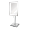 Picture of Jerdon LED Lighted Table Top Nickel 6.5" x 9" 5X Height 17" AC Convenience Outlet 3/Case