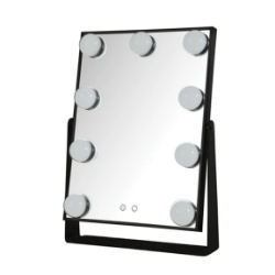 Picture of Jerdon LED Lighted Hollywood Style Mirror Black