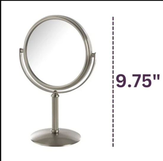 Picture of Jerdon Models Choice Non-Lighted Table Top Mirror Chrome 5.5" 5X-1X Height 9.75"