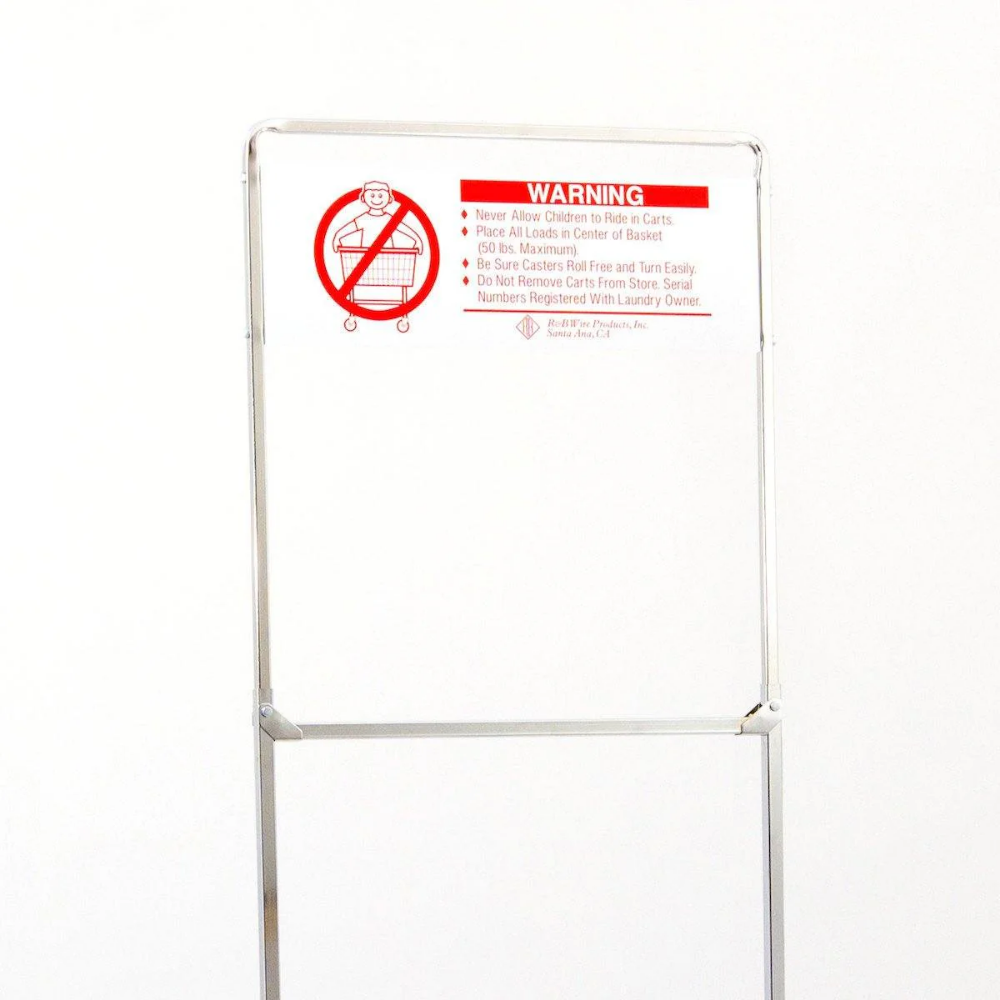 Picture of Wire Laundry Carts One Piece Rack Extender with Sign for 58 Rack