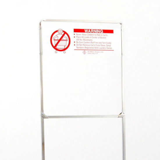 Picture of Wire Laundry Carts One Piece Rack Extender with Sign for 58 Rack