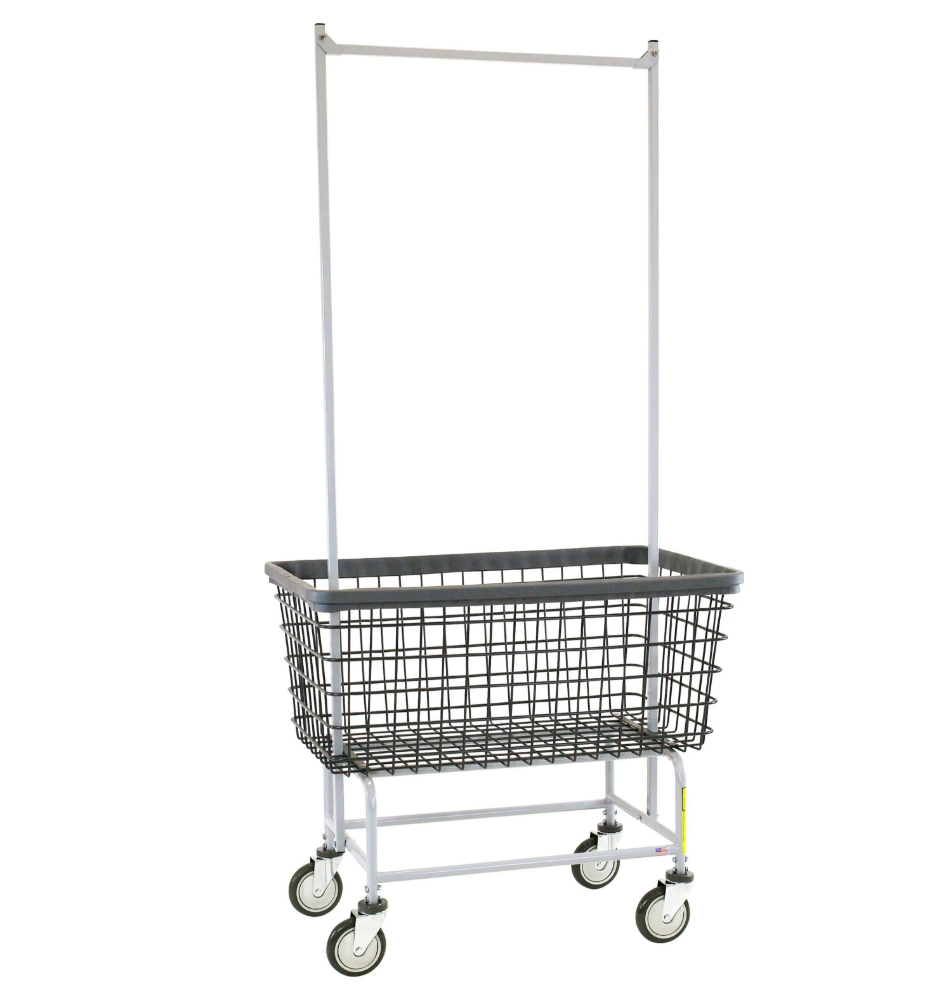 Picture of Wire Laundry Carts Dura-Seven Mega Capacity Laundry Cart (Big Dog) w/ Double Pole Rack