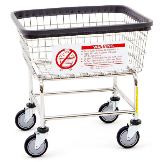 Picture of Wire Laundry Carts Basket Warning Sign