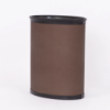 Picture of Leather 13 Qt Oval Plastic Wrapped Wastebasket w/ Top and Bottom Bumpers Tekno(Shine FInish)