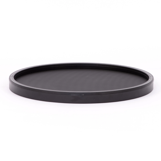 Picture of Leather Round Tray w/  Spill Proof Plastic Rim Tekno (Shine Finish)