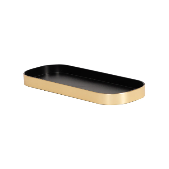 Picture of Rectangular Amenity Tray w/ Rounded Corners and Spill Proof Rim Brushed