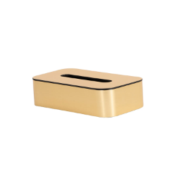 Picture of Flat Tissue Box Cover w/ Rounded Corners, Includes Bottom Brushed