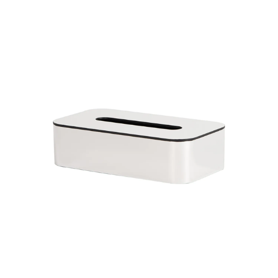 Picture of Flat Tissue Box Cover w/ Rounded Corners, Includes Bottom Brushed