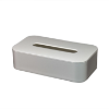 Picture of Flat Tissue Box Cover w/ Rounded Corners, Includes Bottom Brushed