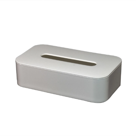 Picture of Flat Tissue Box Cover w/ Rounded Corners, Includes Bottom Brushed