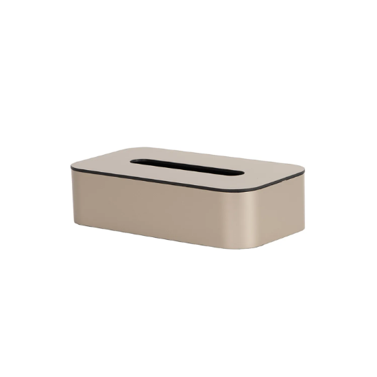 Picture of Flat Tissue Box Cover w/ Rounded Corners, Includes Bottom Brushed