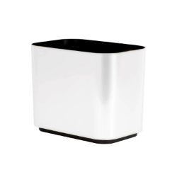 Picture of 8 Qt Rectangular Waste Basket w/ Raised Bottom  Brushed