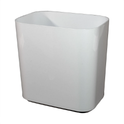 Picture of 14 Qt Rectangular Waste Basket w/ Raised Bottom  Brushed