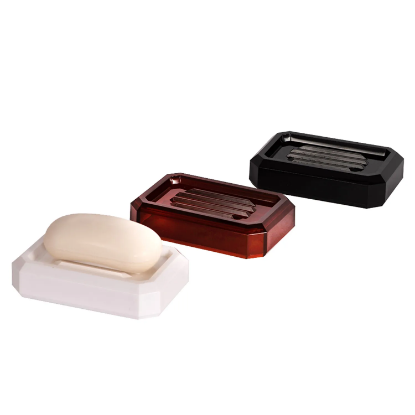 Picture of Facet Rectangular Soap Dish w/ Grooved Slots 