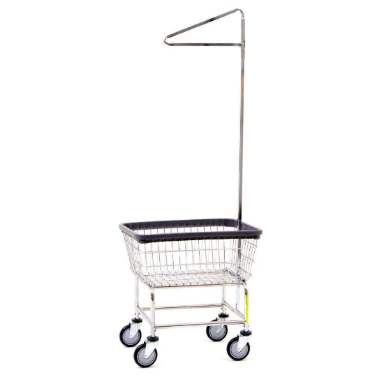 Picture of Wire Laundry Carts Standard Laundry Cart w/ Single Pole Rack
