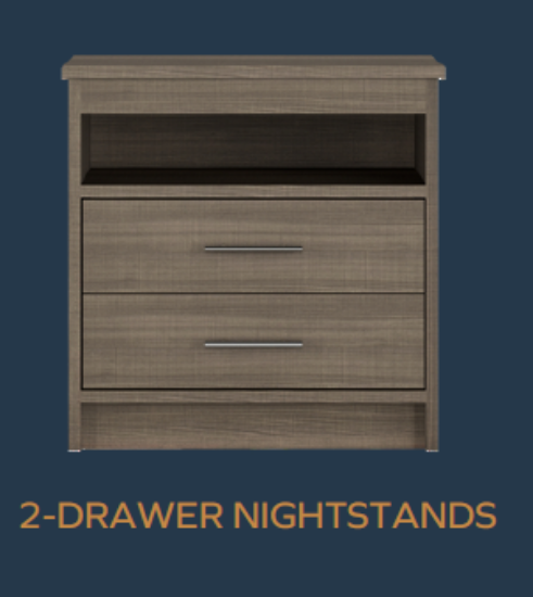 Picture of Keystone Collection Nightstand  2 drawer W 24" D 16" H 28" Casegood Finish Color