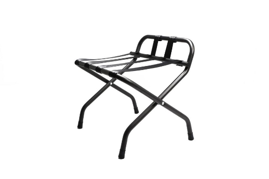 Picture of Standard Metal Luggage Rack With Backrest; Black 4/cs