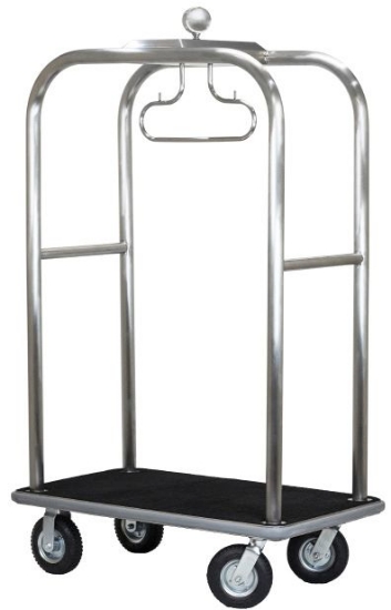 Picture of Boardwalk Series Bellman's Cart; Stainless Steel - 8" pneumatic wheels 1/cs