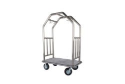 Picture of Estate Series Bellman's Cart; Brushed Stainless Steel - 8" pneumatic wheels 1/cs