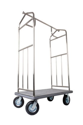 Picture of Transporter Bellman's Cart; Stainless Steel - 6" pneumatic wheels 1/cs