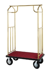 Picture of Transporter Bellman's Cart; Brass- 6" pneumatic wheels 1/cs