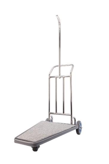 Picture of Compact Luggage Carrier; Stainless Steel; Grey/Grey Carpet 1/cs