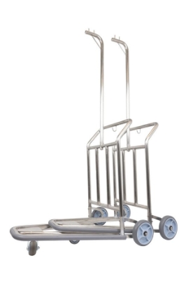 Picture of Nestable Compact Luggage Carrier; Brushed Stainless Steel 1/cs