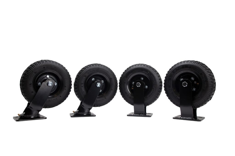 Picture of BCWHP8BL Fully Pneumatic 8" Wheels — Set of 4; 2 Rigid/2 Swivel