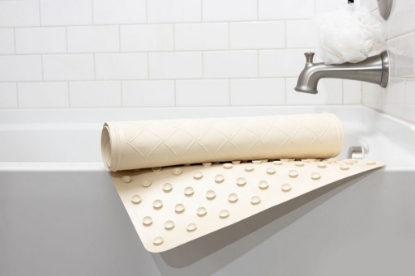 Picture of 28" x 16" Rubber Bath Mat; Ecru 24/cs