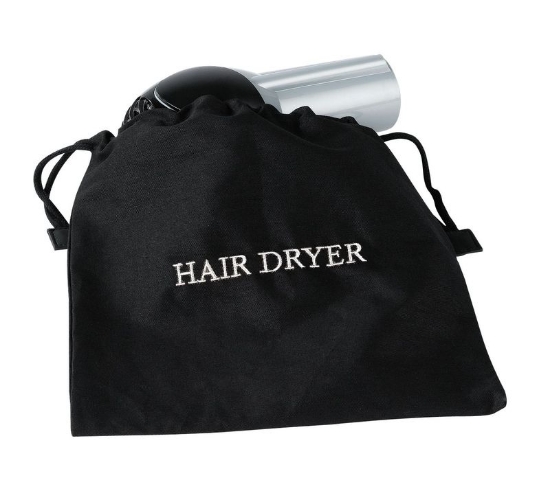 Picture of Fire Retardant Hair Dryer Bag; Black With White Embroidery 100/cs