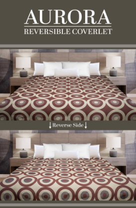Picture of Marigold Aurora Reversible Coverlet Brown/Beige 