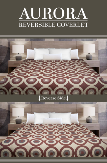 Picture of Marigold Aurora Reversible Coverlet – Brown/Beige