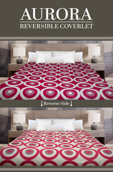 Picture of Marigold Aurora Reversible Coverlet – Red/Beige