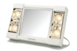 Picture of Jerdon Style Lightied table Top Mirrors 3X-1X Lighted Makeup Mirror, White  J1010