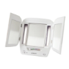 Picture of Jerdon Style Lightied table Top Mirrors 5X-1X Euro LED Lighted Makeup Mirror, White, w/USB Power Outlet JGL12W