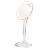 Picture of Jerdon Style Lightied table Top Mirrors 7" 5X LED Lighted Mirror, Rose/Gold, Rechargeable Battery JS725RL