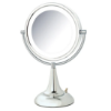 Picture of Jerdon Style Lightied table Top Mirrors 8.5", 8X-1X LED Lighted Table Top Mirror, Chrome, Height 15" HL8510CL