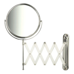 Picture of Jerdon Style NON-Lighted Wall Mount Mirrors  8", 7X-1X Wall Mount Mirror w/Scissor Bracket, Chrome JP2027C