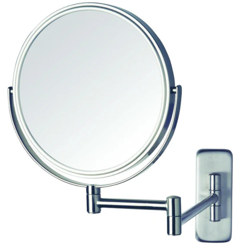 Picture of Jerdon Style NON-Lighted Wall Mount Mirrors  8", 5X -1X Wall Mount Mirror, Double Arm, Chrome JP7506CF