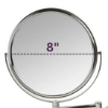 Picture of Jerdon Style NON-Lighted Wall Mount Mirrors  8", 10X-1X w/15X Spot Wall Mount Mirror, Nickel  JP7510N