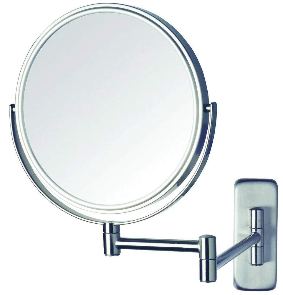 Picture of Jerdon Style NON-Lighted Wall Mount Mirrors  8", 8X-1X  Wall Mount Mirror, Double Arm, Nickel  JP7808N