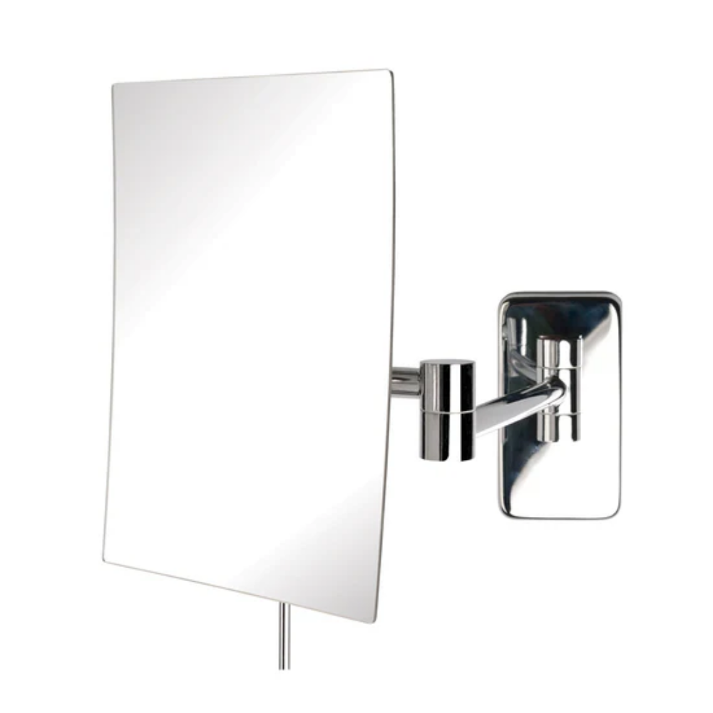 Picture of Jerdon Style NON-Lighted Wall Mount Mirrors  6.5" x 8.75" Rectangular Wall Mounted Mirror, Extends 14", Chrome Finish JRT695C