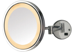 Picture of Jerdon Style Lighted wall mounted mirrors 9.5", 5X LED Halo Lighted Wall Mirror, Chrome HL1016CL