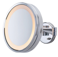 Picture of Jerdon Style Lighted Wall Mount Mirrors 9.5", 3X LED Lighted Wa+B147:B168ll Mirror, Double Arm, Chrome HL7CF