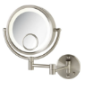 Picture of Jerdon Style Lighted Wall Mount Mirrors 8.5", 7X-1X-15X Halo Lighted Wall Mirror, Nickel   HL8515N